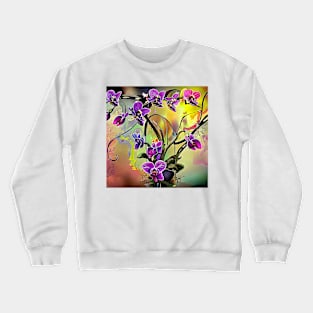 Wonderful orchid flowers Crewneck Sweatshirt